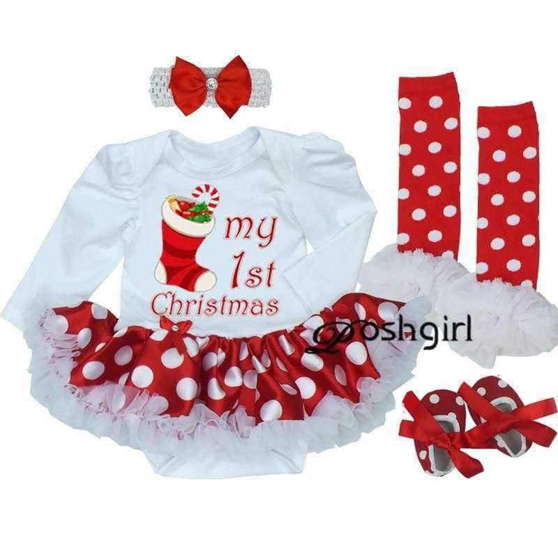 Planet Gates Newborn Christmas Clothes Baby Girls Clothing Set My First Christmas Baby Clothes Set Ruffle Tutu Dress New Born Baby Clothing