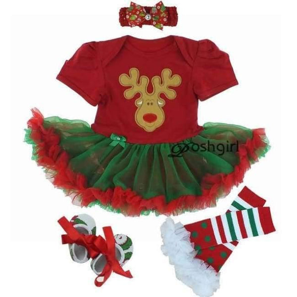 Planet Gates Newborn Christmas Clothes Baby Girls Clothing Set My First Christmas Baby Clothes Set Ruffle Tutu Dress New Born Baby Clothing