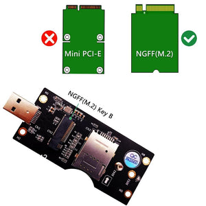 Planet Gates NGFF M.2 Key B to USB 3.0 Adapter Converter Card Board Desktop PC Add on Card SIM Slot for 3G/4G/5G Module M.2 to USB Riser Card