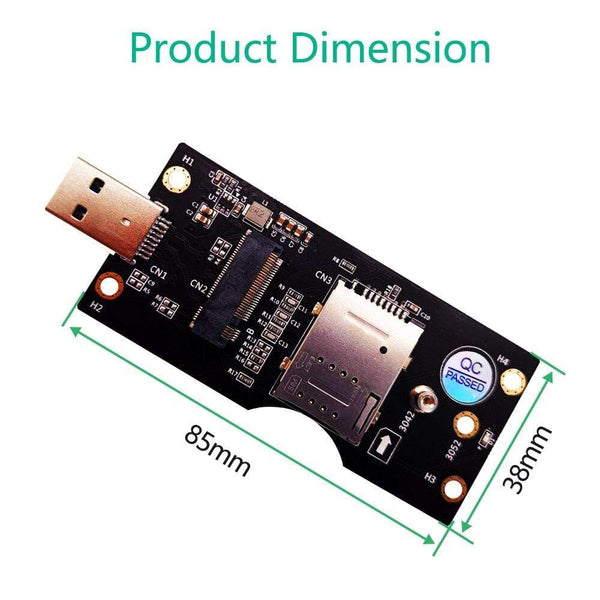 Planet Gates NGFF M.2 Key B to USB 3.0 Adapter Converter Card Board Desktop PC Add on Card SIM Slot for 3G/4G/5G Module M.2 to USB Riser Card