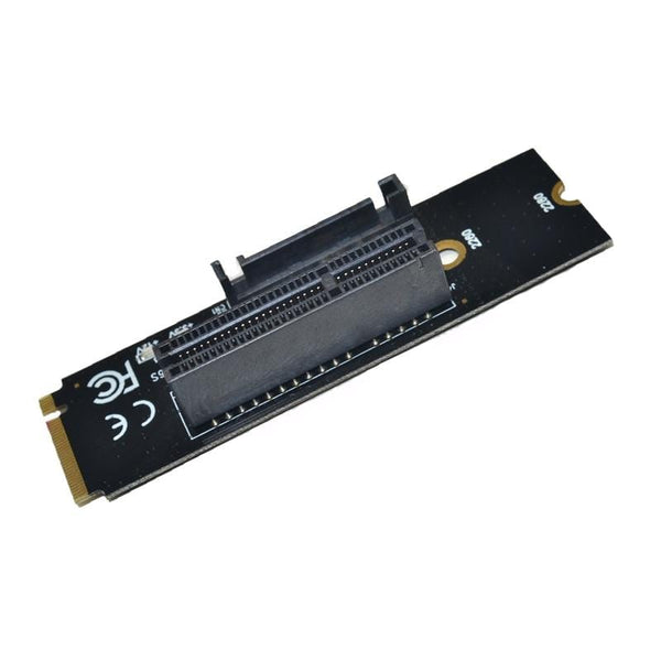 Planet Gates NGFF M.2 to PCI-E 4X Riser Card M2 M Key to PCIe X4 Adapter with LED Indicator SATA Power Riser for Bitcoin Miner Mining
