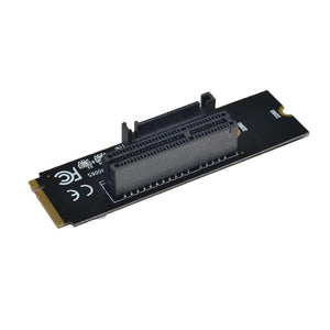 Planet Gates NGFF M.2 to PCI-E 4X Riser Card M2 M Key to PCIe X4 Adapter with LED Indicator SATA Power Riser for Bitcoin Miner Mining