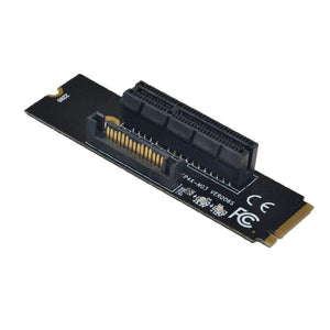 Planet Gates NGFF M.2 to PCI-E 4X Riser Card M2 M Key to PCIe X4 Adapter with LED Indicator SATA Power Riser for Bitcoin Miner Mining