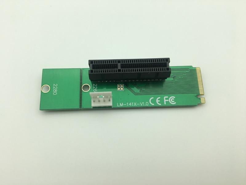 Planet Gates NGFF M2 M.2 to PCI-E 4x 1x Slot Riser Card Adapter Male To Female PCIE Multiplier For BTC Bitcoin Miner Antminer Mining