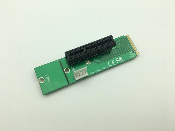 Planet Gates NGFF M2 M.2 to PCI-E 4x 1x Slot Riser Card Adapter Male To Female PCIE Multiplier For BTC Bitcoin Miner Antminer Mining