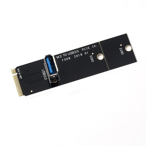 Planet Gates NGFF to PCI-E 16x Slot Riser Card PCIE to M2 Adapter USB 3.0 Extender M.2 M Key for Graphics Card for BTC Miner Antminer Mining