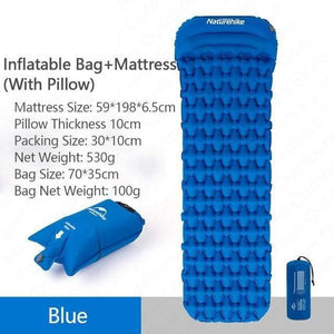 Planet Gates NH19Z012-P-B-bag Outdoor Camping Inflatable Cushion Moisture-proof Sleeping Bag Mattress Mat Pad With Inflatable Bag For 1-2 Persons