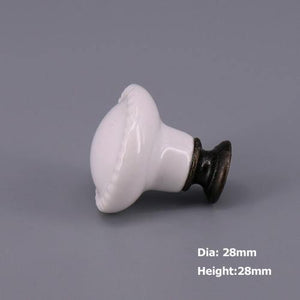 1x Classic White  Porcelain/Ceramic Drawer Pull Knob Cabinet Cupboard Door Handle Knob