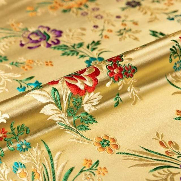 Planet Gates nijin / 50x75cm Flower Fabrics Brocade Jacquard Pattern Fabric For Sewing Cheongsam And Kimono Material For DIY