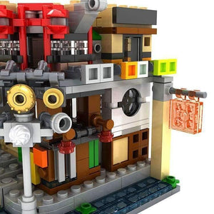 Planet Gates Ninja Movie Sky City Headquarters 700pcs+ Bricks Ninja City Temple Model Building Blocks Toys Children