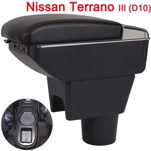 Planet Gates Nissan Terrano 3 armrest box universal car BRV center console caja  modification accessories double raised with USB