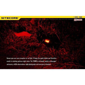 Planet Gates NITECORE THUMB USB Rechargeable High Performance 2xLED Light Handy Versatile Tiltable Worklight Outdoor Camping White+Red Light