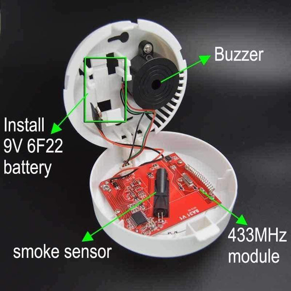 Planet Gates Niwoolf Wireless Fire Protection Smoke Detector Portable Alarm Sensors For Home Security Alarm System In Our Store