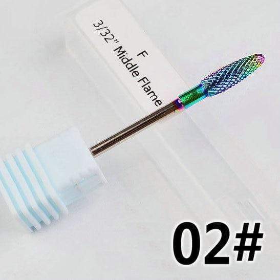 Planet Gates NO.02 Milling Cutter For Manicure carbide Nail Drill Bits Manicure Machine Accessories Rotary Electric Nail Files  Nail Art Tools