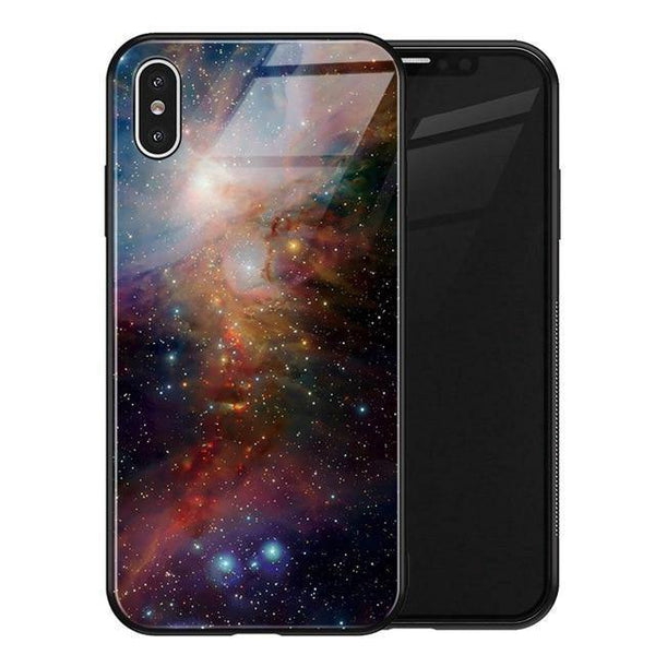 Planet Gates No 1 / for iPhone XS MAX TOMKAS Luxury Space Cover Case for iPhone X XS MAX XR XS Glass Silicone Phone Case for iPhone 7 8 Plus Cases for iPhone 6 S 6s