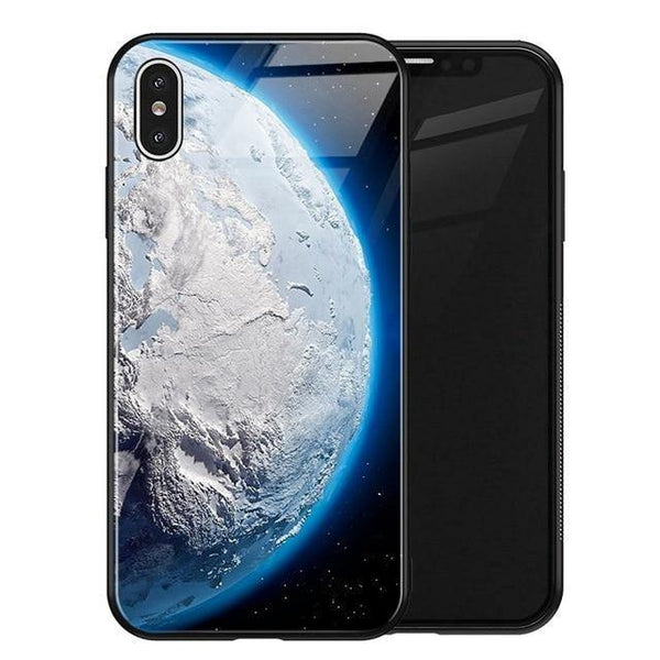 Planet Gates No 1 / for iPhone XS MAX TOMKAS Luxury Space Cover Case for iPhone X XS MAX XR XS Glass Silicone Phone Case for iPhone 7 8 Plus Cases for iPhone 6 S 6s