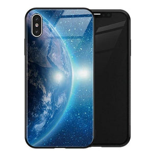 Planet Gates No 1 / for iPhone XS MAX TOMKAS Luxury Space Cover Case for iPhone X XS MAX XR XS Glass Silicone Phone Case for iPhone 7 8 Plus Cases for iPhone 6 S 6s