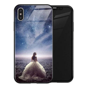 Planet Gates No 1 / for iPhone XS MAX TOMKAS Luxury Space Cover Case for iPhone X XS MAX XR XS Glass Silicone Phone Case for iPhone 7 8 Plus Cases for iPhone 6 S 6s