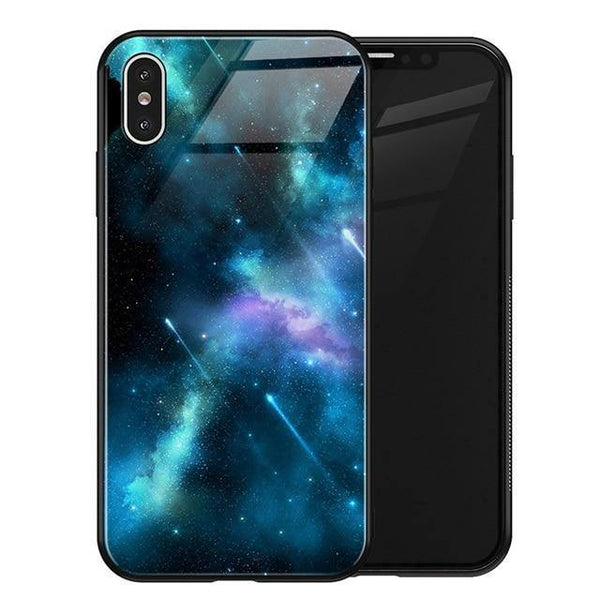 Planet Gates No 1 / for iPhone XS MAX TOMKAS Luxury Space Cover Case for iPhone X XS MAX XR XS Glass Silicone Phone Case for iPhone 7 8 Plus Cases for iPhone 6 S 6s