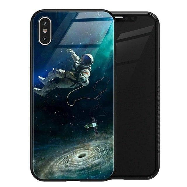 Planet Gates No 1 / for iPhone XS MAX TOMKAS Luxury Space Cover Case for iPhone X XS MAX XR XS Glass Silicone Phone Case for iPhone 7 8 Plus Cases for iPhone 6 S 6s