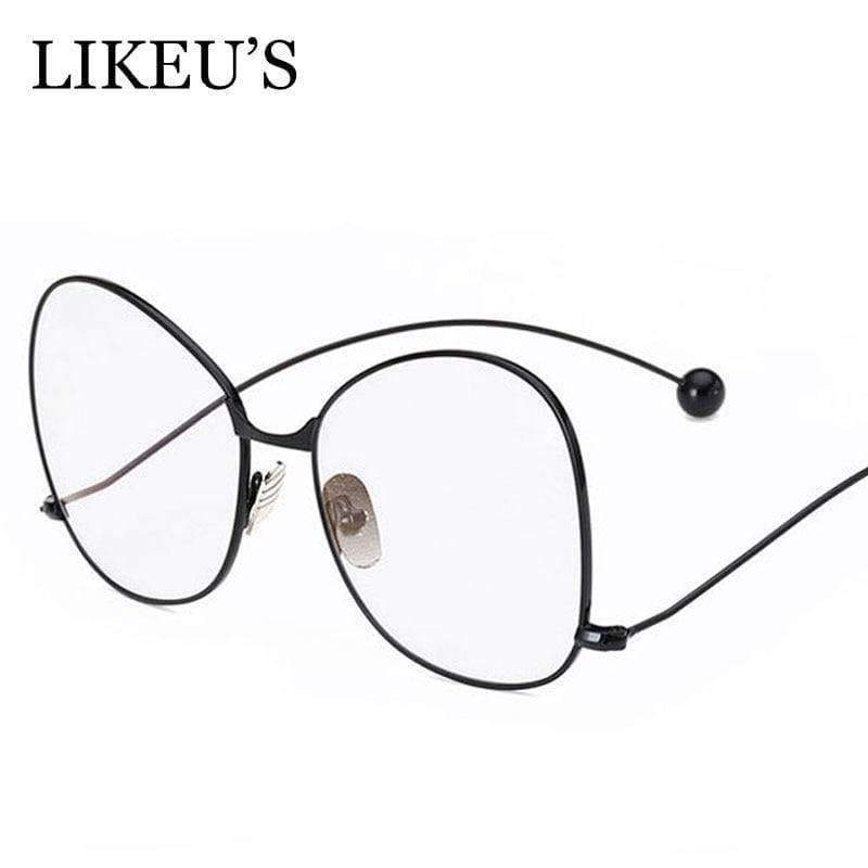 Planet Gates NO.1 LIKEU'S New Fashion eyewear Oversized round women glasses cute clear lens glasses brand vintage Metal big frame eyeglasses