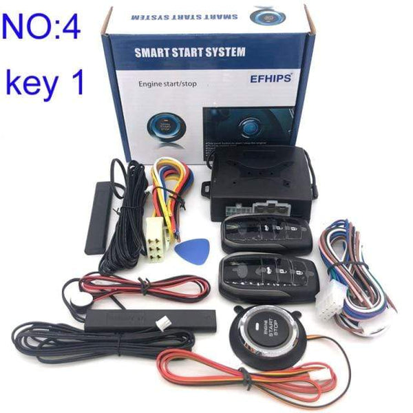 Planet Gates NO.4 key1 Universal auto start stop keyless entry system engine start alarm system push one-button start system remote car accessories