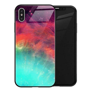 Planet Gates No 6 / for iPhone XS MAX TOMKAS Luxury Space Cover Case for iPhone X XS MAX XR XS Glass Silicone Phone Case for iPhone 7 8 Plus Cases for iPhone 6 S 6s