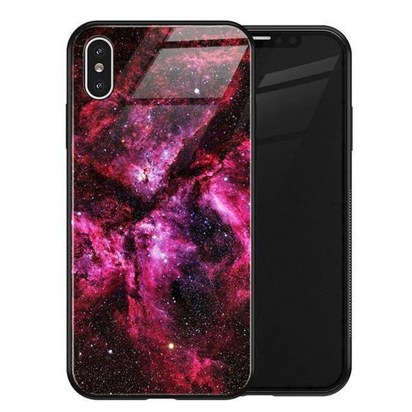 Planet Gates No 7 / for iPhone XS MAX TOMKAS Luxury Space Cover Case for iPhone X XS MAX XR XS Glass Silicone Phone Case for iPhone 7 8 Plus Cases for iPhone 6 S 6s
