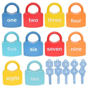 Planet Gates No box Alphabet Lock Key Matching Educational Toys Locks with Keys Toys Number Matching Locking Kids Learning Word Cognition Toys