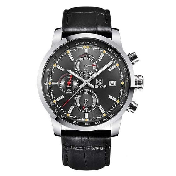 Planet Gates NO BOX -black Grey Chronograph Sport Mens Watches Top Brand Luxury Quartz Watch Reloj Hombre saat Clock Male hour relogio Masculino