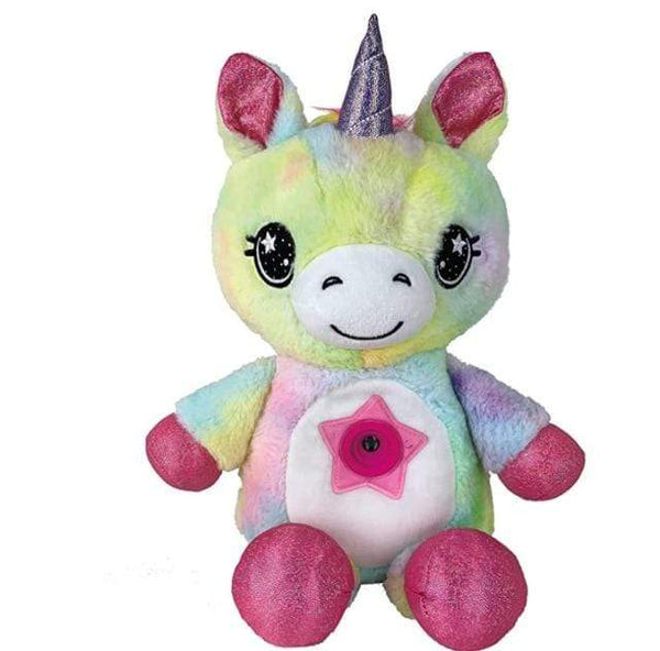 Planet Gates no box / color unicorn Stuffed Animal Night Light Projector Plush Toys With Light Colorful Stars Cute Stuffed Toy Girl Baby Creative Toy Birthday Gifts