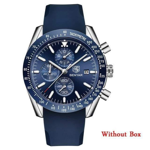 Planet Gates no box L Silve Blue Men Watches Brand Luxury Silicone Strap Waterproof Sport Quartz Chronograph Military Watch Men Clock Relogio Masculino