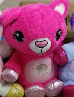 Planet Gates no box / pink bear Stuffed Animal Night Light Projector Plush Toys With Light Colorful Stars Cute Stuffed Toy Girl Baby Creative Toy Birthday Gifts