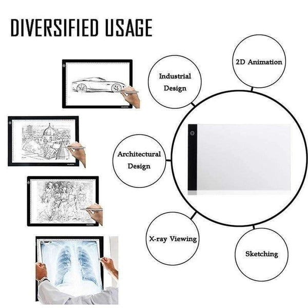 Planet Gates No Dimming Digital Graphic Tablet A4 LED Artist Thin Art Stencil Drawing Board Light Box Tracing Writing Portable Electronic Tablet Pad