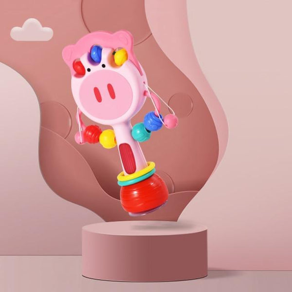 Planet Gates No Light Pig Baby Toys 0-12 Months climb Learning Baby Rattle Activity Ball Rattles Educational Toys For Baby Grasping Ball Puzzle
