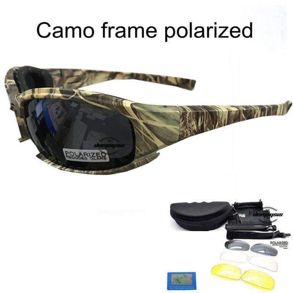 Planet Gates no polarized Camouflage X7 C5 Men's Polarized Glasses Military Shooting Hunting Goggles 4 Lens Kit Sunglasses Men Hiking