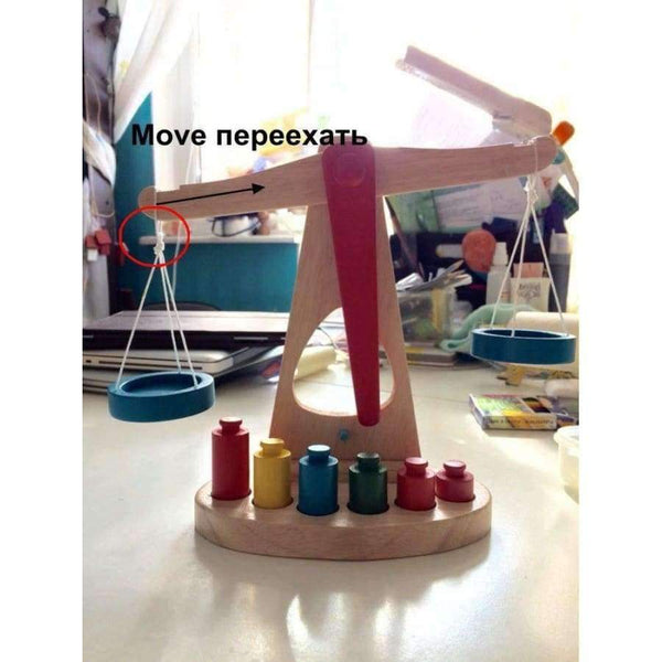 Planet Gates no retail box BOHS Wooden Toy Store Balance Scale with Weight for Children Kitchen Pretend Play Basic Life Skills Early Learning Toys