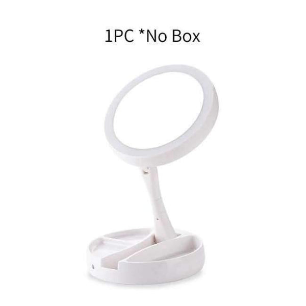 Planet Gates NO retail box Mirror Folding 10x Magnification Makeup Mirror Compact Stand Hand Cosmetic Mirror Woman Pocket Mirrors vanity Lamp