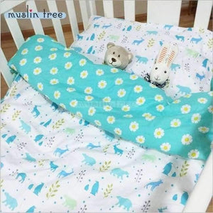 Planet Gates NO4 3 Pcs 100%Cotton Crib Bed Linen Kit Cartoon Baby Bedding Set Includes Pillowcase Bed Sheet Duvet Cover Without Filler