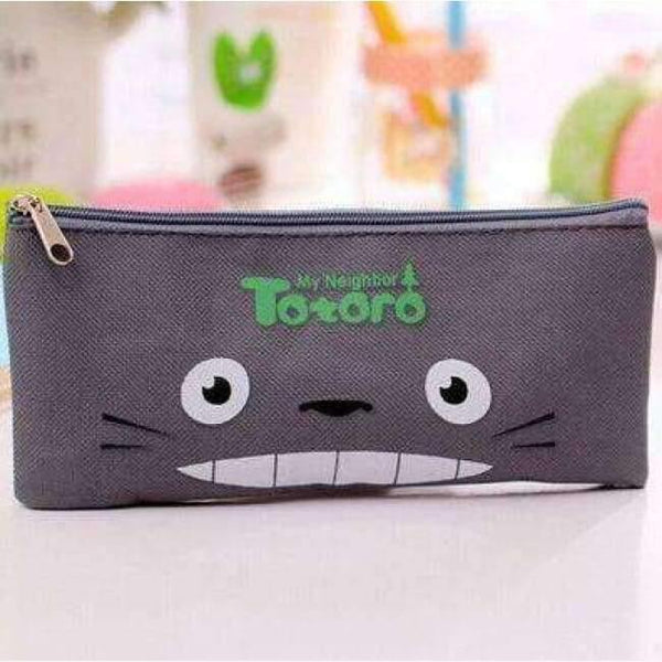 Planet Gates NO4 Grey 20 pcs/lot Cute Japan Cartoon Totoro series Canvas Pencil bag/Pen Pencils & Writing Supplies Office & School Stationery