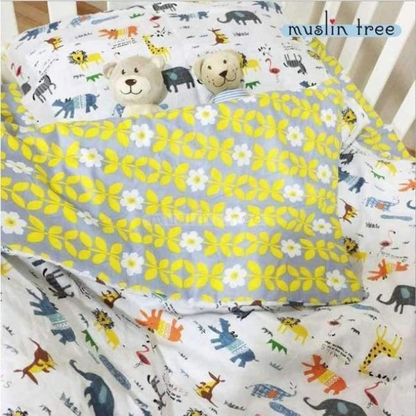 Planet Gates NO8 3 Pcs 100%Cotton Crib Bed Linen Kit Cartoon Baby Bedding Set Includes Pillowcase Bed Sheet Duvet Cover Without Filler