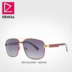 Planet Gates NON-AR Gray Sunglass Luxury Brand Anti-Reflective Men's Sunglasses Polarized Coating Lens Square Sun Glasses