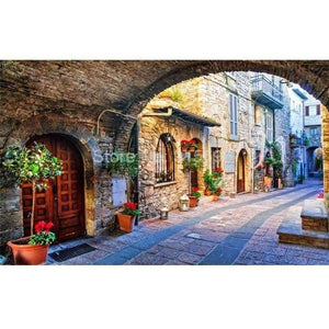 Planet Gates Non-woven Wallpaper Custom Photo Wall Paper Mural 3D Italian Town Street View European Landscape Wall Covering Papel De Parede