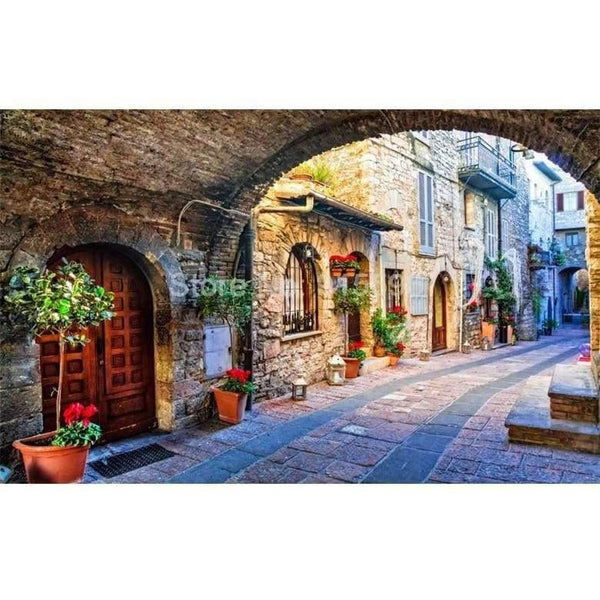 Planet Gates Non-woven Wallpaper Custom Photo Wall Paper Mural 3D Italian Town Street View European Landscape Wall Covering Papel De Parede