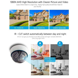 Planet Gates None / EU Plug / NTSC Security Camera System 4 Channel DVR 1080N AHD Home Surveillance System 4 HD 720P Night vision 2000TVL Waterproof Camera