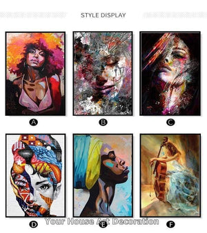 Nordic Canvas Painting Fashion Sex Figure Picture Wall Art Home Decor Poster Living Room Girl Bedroom Abstract Art Oil Painting