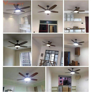 Planet Gates Nordic Ceiling fan Lights 56in LED Lighting Living Bedroom Dining Ventilateur Plafond Lumiere Ventilador de techo Remote Control