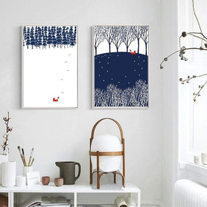 Planet Gates Nordic Simple Abstract Fish Group Posters and Prints Wall Art Print Canvas Painting Decorative Picture for Living Room Minimalis