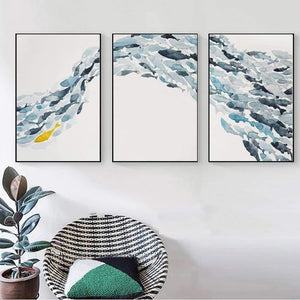 Planet Gates Nordic Simple Abstract Fish Group Posters and Prints Wall Art Print Canvas Painting Decorative Picture for Living Room Minimalis