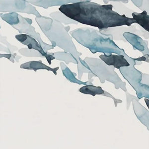 Planet Gates Nordic Simple Abstract Fish Group Posters and Prints Wall Art Print Canvas Painting Decorative Picture for Living Room Minimalis